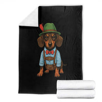 Oktoberfest Dachshund Cute Wiener Dog German Festival Throw Blanket - Wonder Print Shop