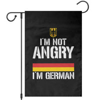 Funny I Am Not Angry I Am German Garden Flag Germany Flag German American - Wonder Print Shop