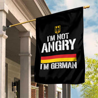 Funny I Am Not Angry I Am German Garden Flag Germany Flag German American - Wonder Print Shop