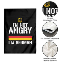 Funny I Am Not Angry I Am German Garden Flag Germany Flag German American - Wonder Print Shop