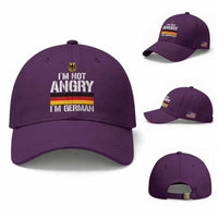 Funny I Am Not Angry I Am German Baseball Cap Germany Flag German American