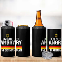 Funny I Am Not Angry I Am German 4 in 1 Can Cooler Tumbler Germany Flag German American - Wonder Print Shop