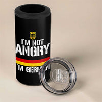 Funny I Am Not Angry I Am German 4 in 1 Can Cooler Tumbler Germany Flag German American - Wonder Print Shop