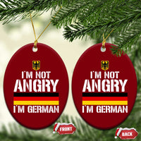 Funny I Am Not Angry I Am German Ceramic Ornament Germany Flag German American - Wonder Print Shop