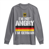 Funny I Am Not Angry I Am German Long Sleeve Shirt Germany Flag German American - Wonder Print Shop