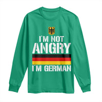Funny I Am Not Angry I Am German Long Sleeve Shirt Germany Flag German American - Wonder Print Shop