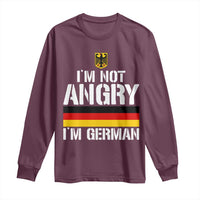 Funny I Am Not Angry I Am German Long Sleeve Shirt Germany Flag German American - Wonder Print Shop
