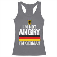 Funny I Am Not Angry I Am German Racerback Tank Top Germany Flag German American - Wonder Print Shop