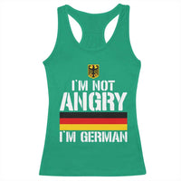 Funny I Am Not Angry I Am German Racerback Tank Top Germany Flag German American - Wonder Print Shop