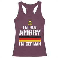 Funny I Am Not Angry I Am German Racerback Tank Top Germany Flag German American - Wonder Print Shop