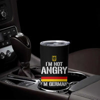 Funny I Am Not Angry I Am German Tumbler Cup Germany Flag German American - Wonder Print Shop