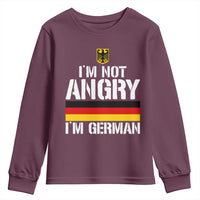 Funny I Am Not Angry I Am German Youth Sweatshirt Germany Flag German American - Wonder Print Shop