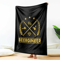 Funny Beergineer Throw Blanket Homebrew Craft Beer Drinking Lover - Wonder Print Shop