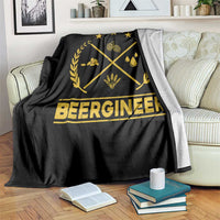 Funny Beergineer Throw Blanket Homebrew Craft Beer Drinking Lover - Wonder Print Shop