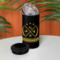 Funny Beergineer 4 in 1 Can Cooler Tumbler Homebrew Craft Beer Drinking Lover - Wonder Print Shop