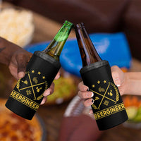 Funny Beergineer 4 in 1 Can Cooler Tumbler Homebrew Craft Beer Drinking Lover - Wonder Print Shop