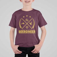Funny Beergineer T Shirt For Kid Homebrew Craft Beer Drinking Lover - Wonder Print Shop