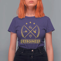 Funny Beergineer T Shirt For Women Homebrew Craft Beer Drinking Lover - Wonder Print Shop