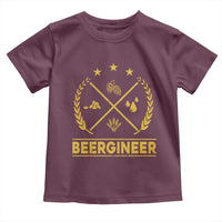 Funny Beergineer Toddler T Shirt Homebrew Craft Beer Drinking Lover - Wonder Print Shop