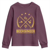 Funny Beergineer Youth Sweatshirt Homebrew Craft Beer Drinking Lover - Wonder Print Shop