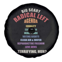 Big Scary Radical Left Agenda Spare Tire Cover Funny Social Justice Activist