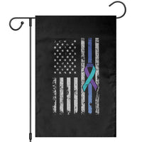 Police Suicide Prevention Awareness American Flag Ribbon Support Garden Flag