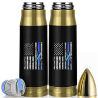 Police Suicide Prevention Awareness American Flag Ribbon Support Bullet Tumbler