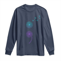 Semicolon Suicide Prevention Awareness Dandelion Graphic Long Sleeve Shirt