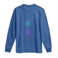 Semicolon Suicide Prevention Awareness Dandelion Graphic Long Sleeve Shirt