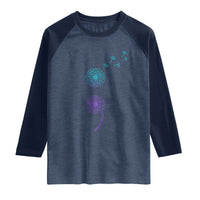 Semicolon Suicide Prevention Awareness Dandelion Graphic Raglan Shirt