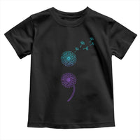 Semicolon Suicide Prevention Awareness Dandelion Graphic Toddler T Shirt