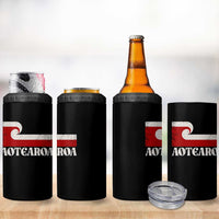 Aotearoa New Zealand Vintage Maori Flag Tino Rangatiratanga 4 in 1 Can Cooler Tumbler