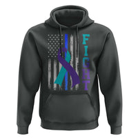 Fight Police Suicide Prevention Awareness American Flag Ribbon Support Hoodie