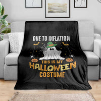 Funny Halloween Throw Blanket Due To Inflation This Is My Halloween Costume Cute Ghost - Wonder Print Shop