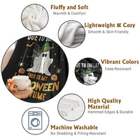 Funny Halloween Throw Blanket Due To Inflation This Is My Halloween Costume Cute Ghost - Wonder Print Shop