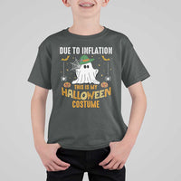 Funny Halloween T Shirt For Kid Due To Inflation This Is My Halloween Costume Cute Ghost - Wonder Print Shop