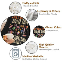 Halloween Dad Throw Blanket Trick Or Treat Dad Tax Dad Get First Dibs On Candy - Wonder Print Shop