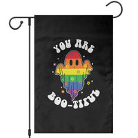 Halloween LGBT Garden Flag You Are Boo Tiful Beautiful Rainbow Ghost - Wonder Print Shop
