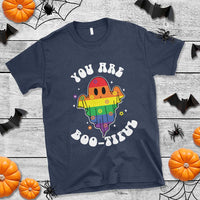 Halloween LGBT T Shirt You Are Boo Tiful Beautiful Rainbow Ghost - Wonder Print Shop