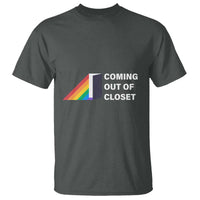 Come Out LGBT T Shirt Coming Out Of Closet Rainbow Door - Wonder Print Shop