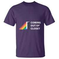 Come Out LGBT T Shirt Coming Out Of Closet Rainbow Door - Wonder Print Shop
