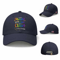 Come Out LGBT Baseball Cap No One Should Live In A Closet Magical Rainbow Glasses