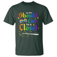 Come Out LGBT T Shirt No One Should Live In A Closet Magical Rainbow Glasses - Wonder Print Shop