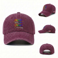 Come Out LGBT Washed Cotton Baseball Cap No One Should Live In A Closet Magical Rainbow Glasses
