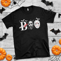 Halloween T Shirt Boo Horror Murderer Masks Bat Spooky Season - Wonder Print Shop