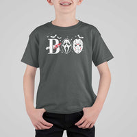 Halloween T Shirt For Kid Boo Horror Murderer Masks Bat Spooky Season - Wonder Print Shop