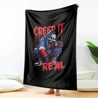 Halloween Throw Blanket Creep It Real Horror Murderer Spooky Season - Wonder Print Shop