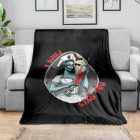 Funny Halloween Nurse Throw Blanket I Will Stab You Scary Zombie Needle Nurse - Wonder Print Shop