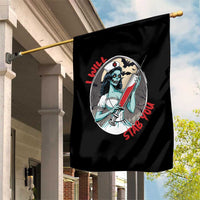 Funny Halloween Nurse Garden Flag I Will Stab You Scary Zombie Needle Nurse - Wonder Print Shop