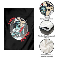 Funny Halloween Nurse Garden Flag I Will Stab You Scary Zombie Needle Nurse - Wonder Print Shop